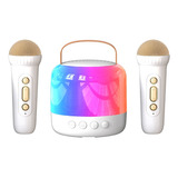 Micrófono Karaoke Inalámbrico Bluetooth Mini Con Bocina Rgb
