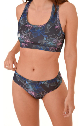 Malla Mujer Bikini 2 Piezas Natacion Folau Top + Bombacha