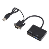 Vga A Vga Hdmi Splitter Converter Adaptador De Audio Usb 108