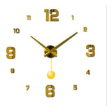 Reloj De Pared 3d Tamaño 100 X 100 Cm Con Pendulo