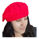 Boina Gorro Tejida A Crochet Lana