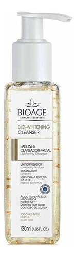 Bio Whitening Cleanser Sabonete Clareador 120ml Bioage Momento De Aplicação Dia Noite Tipo De Pele Todo Tipo De Pele