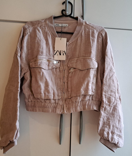 Bomber Zara Lino Rosa