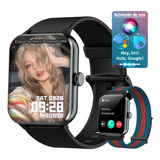 Iowodo Reloj Smartwatch Blackview R50 1.85 Smart Watch Reloj Inteligente Lcd Fitness Bluetooth Color De La Caja Negro