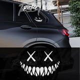 Calcos Crazy Smile Sonrisa Monster Dientes Tatoo Tuning 15cm