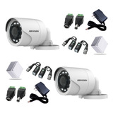 Kit Cámaras Seguridad Hikvision 2 Bala 1080 2mp + Accesorios