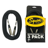 Cable Fender Squier Microfono 6 Metros M-f / Fms20 (3 Pack)