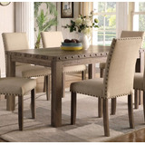 Muebles Comedor Madera Mach Banca Silla Haspe Beige  Mueble