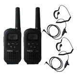 2x Rádio Comunicador Intelbras Rc 4002 Fone Tipo G