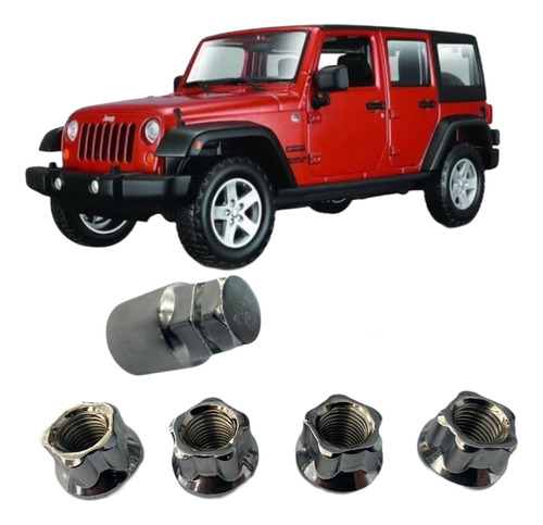 6 Birlos Seguridad Jeep Wrangler Gladiator 1997-2017 Acero 