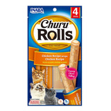 Snack Para Gatos Inaba Churu Cat Rolls Chicken 40gr (4tubos)