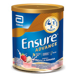 Suplemento En Polvo Abbott  Ensure Advance Carbohidratos Sabor Frutilla Y Banana En Lata De 400g