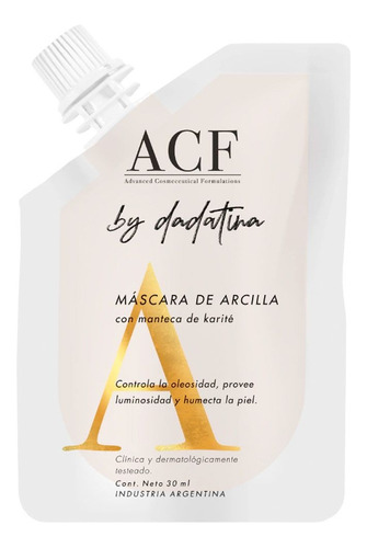 Mascara De Arcilla Con Manteca De Karité Acf By Dadatina 30g