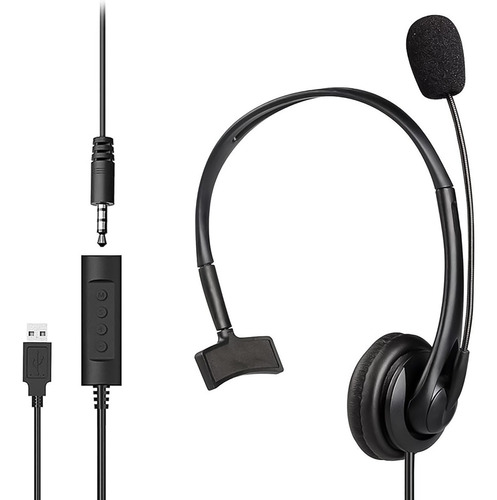 Fone De Ouvido Com Microfone Usb Headset Call Center 