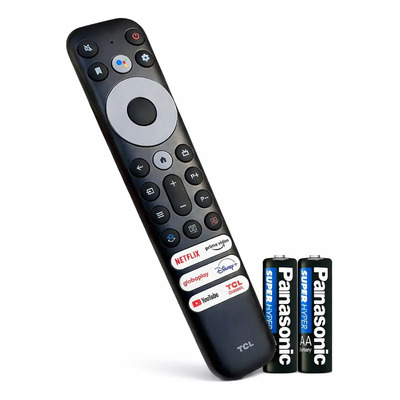 Controle Remoto Tv Tcl Smart 4k Comando De Voz Com Pilhas Preto