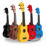 Ukelele Electroacustico Soprano Superior + Funda Pua Colores