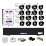 Kit Intelbras 16 Full Color Vhd 1120b, Dvr Mhdx 1016, C/2tb