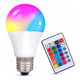 Lâmpada Led Rgb 9w E27 Cromoterapia Colorida Com Controle