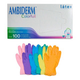 Guantes  Ambiderm Colorfull Color Surtido Talla M 