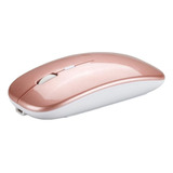 Mouse Sem Fio Recarregável Silencioso Bluetooth Ergonômico Cor Versão Aprimorada De Modo Duplo 221b (ouro Rosa)