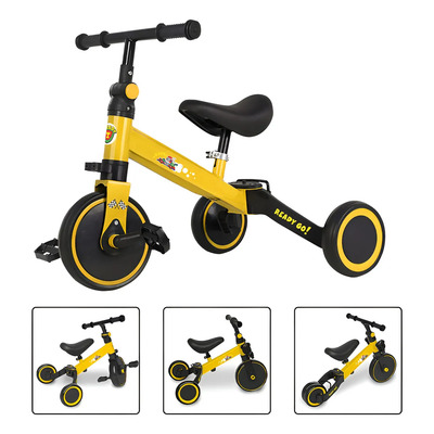 Bicicleta De Equilibrio Infantil 3 En 1 Con Pedales M89 Color Amarillo M91 | Envío gratis