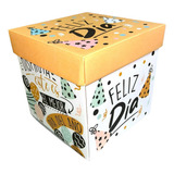 1 Caja Para Regalo 20x20cm Disfruta Es El Mejor Dia Del Año