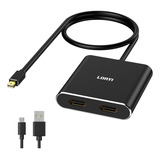 Loryi Mini Displayport A Hdmi Dual, Divisor Hdmi Mdp 1.2 A 2