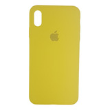 Estuche Protector Silicone Case Para iPhone XS Max Amarillo