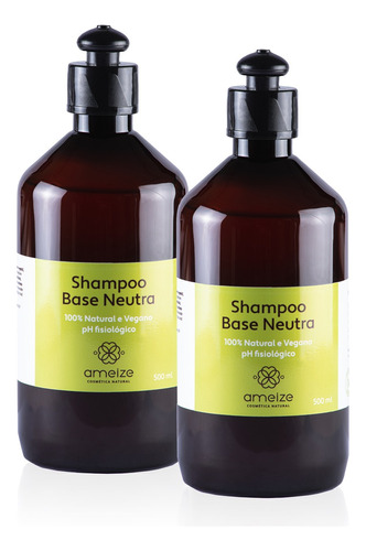 Shampoo Neutro Para Personalizar Natural Vegano Ameize Kit 2