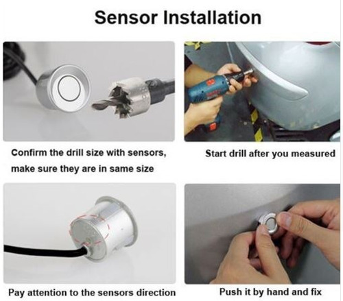 Sensor De Retroceso Reversa Parqueo Auto Parking 4 Puntos Foto 3