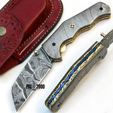 Cuchillo Navaja Plegable Acero Pal 2000 Knives De Damasco