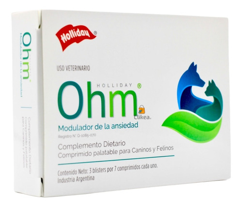 Modulador De Ansiedad Ohm Perros Y Gatos Holliday 21 Tab