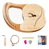 Adhesivo Metálico Lyre Harp Topboard Con 21 Púas, Abeto, Not