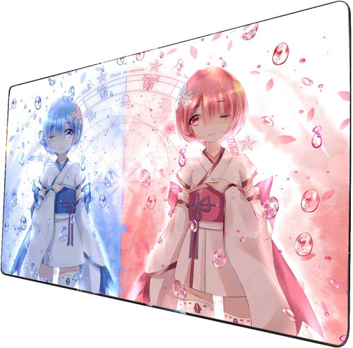 Mouse Pad Largo Kimonos Ram Y Rem Arte Re Zero Anime 40x90cm