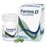 Vitamina D3 Farma D 5000 Ui X 30 Cápsulas Blandas.