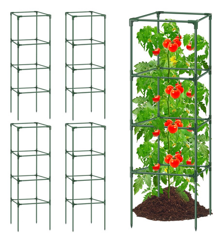 Jaulas De Tomate Para Jardín (5, Verde)
