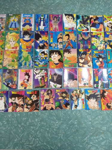 49 Tarjetas Dragon Ball Z Cartas Figuritas Lote Sin Repetir