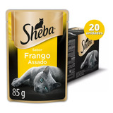 Caixa Alimento Úmido Gatos Adultos Sheba Frango Assado 85g