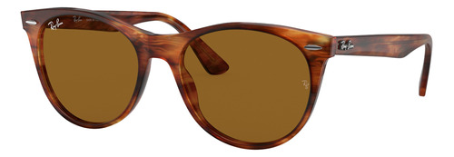 Anteojos De Sol Ray-ban Wayfarer Ii Classic Standard Con Marco De Acetato Color Gloss Striped Havana, Lente Brown Clásica, Varilla Gloss Striped Havana De Acetato - Rb2185