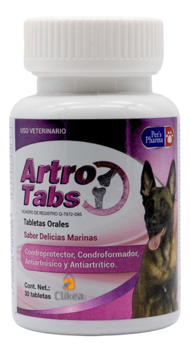 Pets Pharma Artro Tabs Condroprotector Para Perros 30 Tab