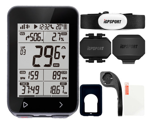 Gps Igs320 Igpsport Kit Completo + Sensores + Cinta Cardiaca