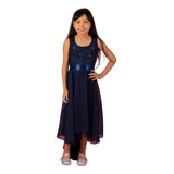 Vestido De Niña Asimétrico Para Fiesta Gala Bautizo N008