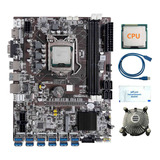 Placa Base B75 12 Card Btc Mining, Cpu, Ventilador De Refrig