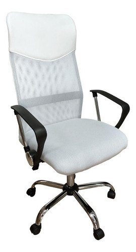 Silla Escritorio Ejecutiva Mesh Blanca Reforzadas 150k