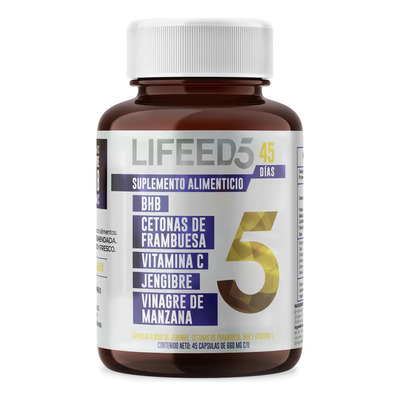 Jengibre Vinagre Manzana Vitamina C Lifeed5 Keto 45 Cápsulas Sabor Sin sabor | MercadoLibre
