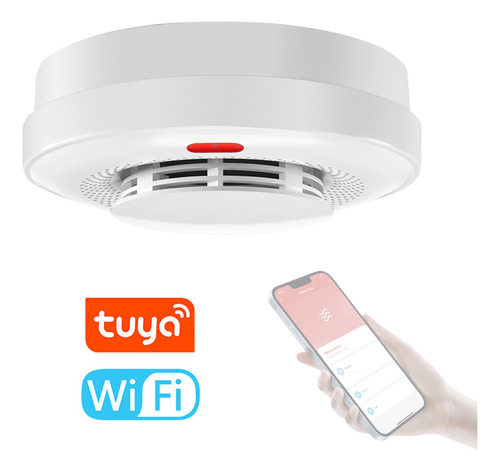 Detector De Humo Tuya Wifi  Sensor De Alarma De Sonido Con P