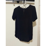 Blusa Bluson Manga Corta Talla 2 Color Negro Negra Chica S