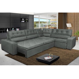 Sofa Canto Retrátil Reclinável Com Molas Cama Inbox Austin