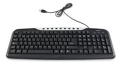 Teclado Verbatim Usb Wired Multimedia Cableado 98109