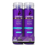 Shampoo Matizador Azul Violeta Caviar 2 Piezas 500ml C/u